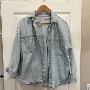 Zara Light Blue Denim Shirt